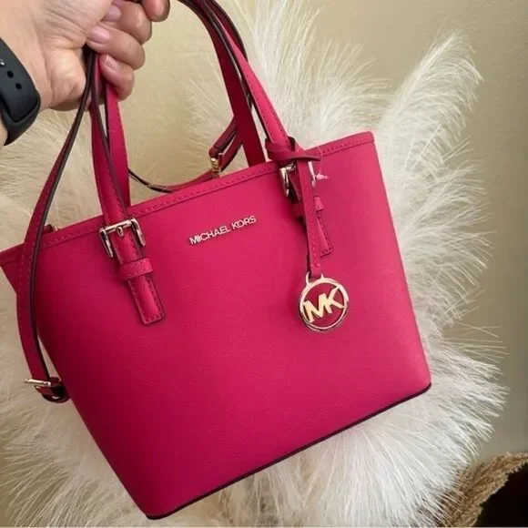 Michael Kors jet set travel xsmall carryall tote crossbody bag - Picture 3 of 12